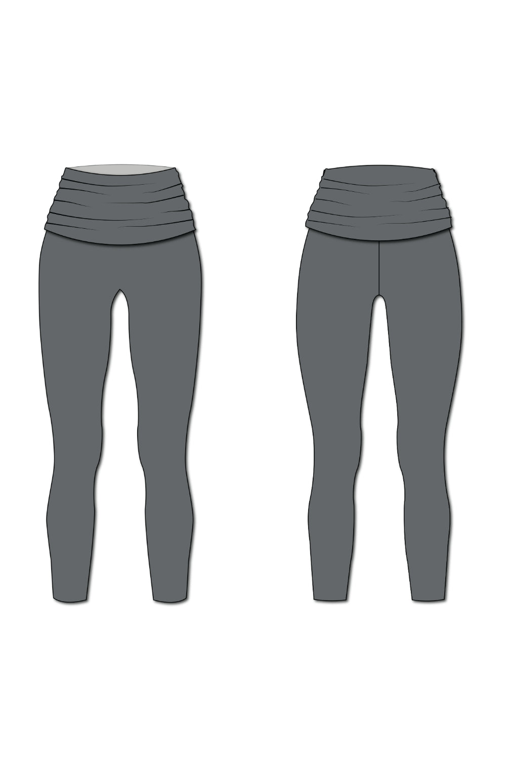 Foldover Legging - Slate