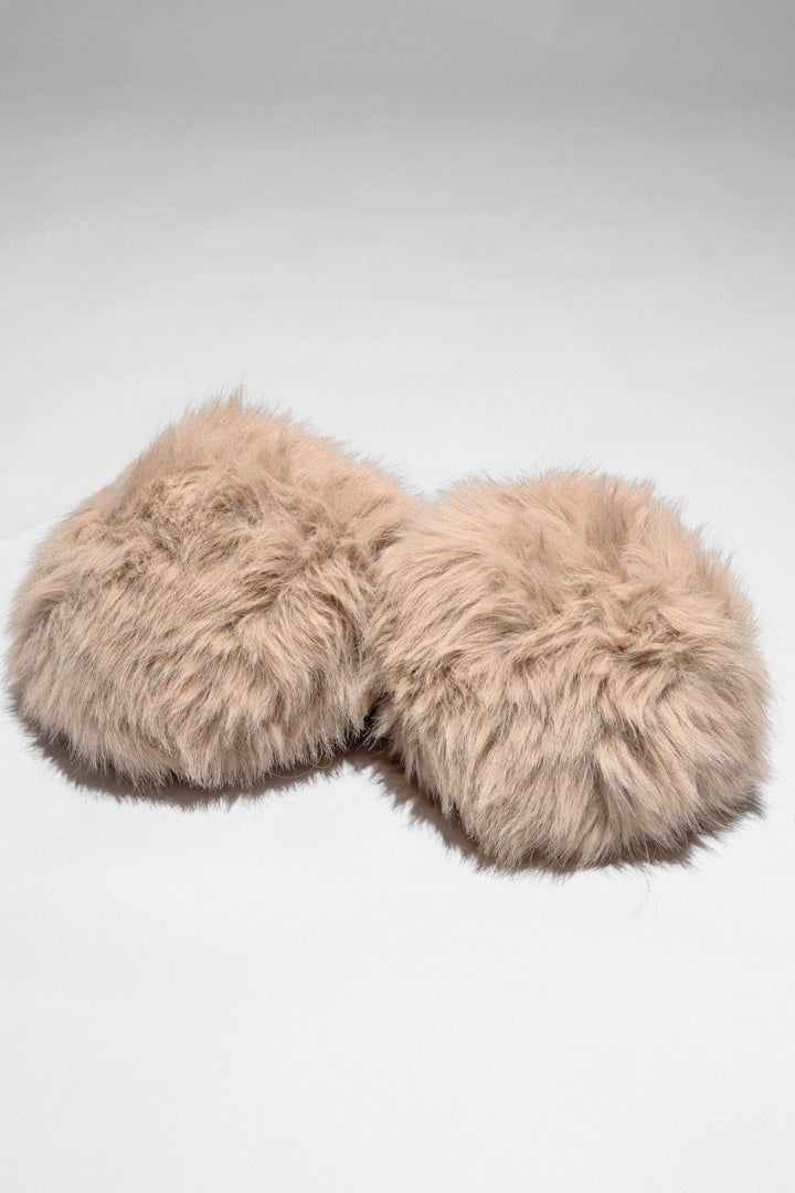 Off Duty Fluffy Slipper - Beige