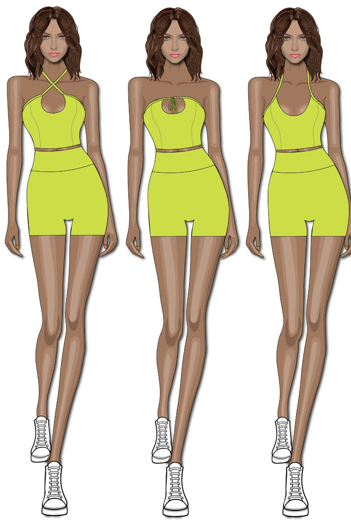 Kristi Convertible Top - Electric Green