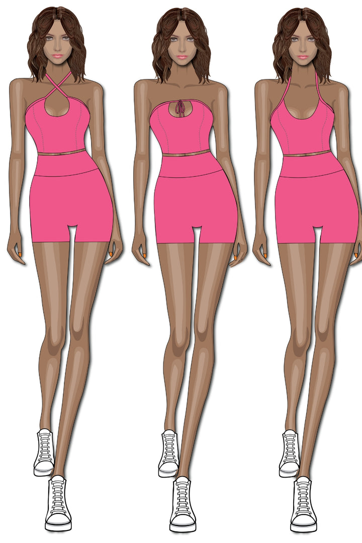 Kristi Convertible Top - Electric Pink