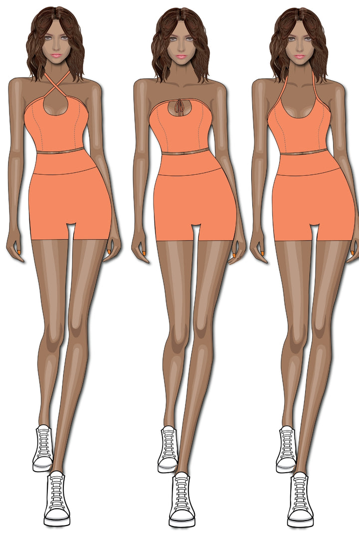 Kristi Convertible Top - Electric Orange