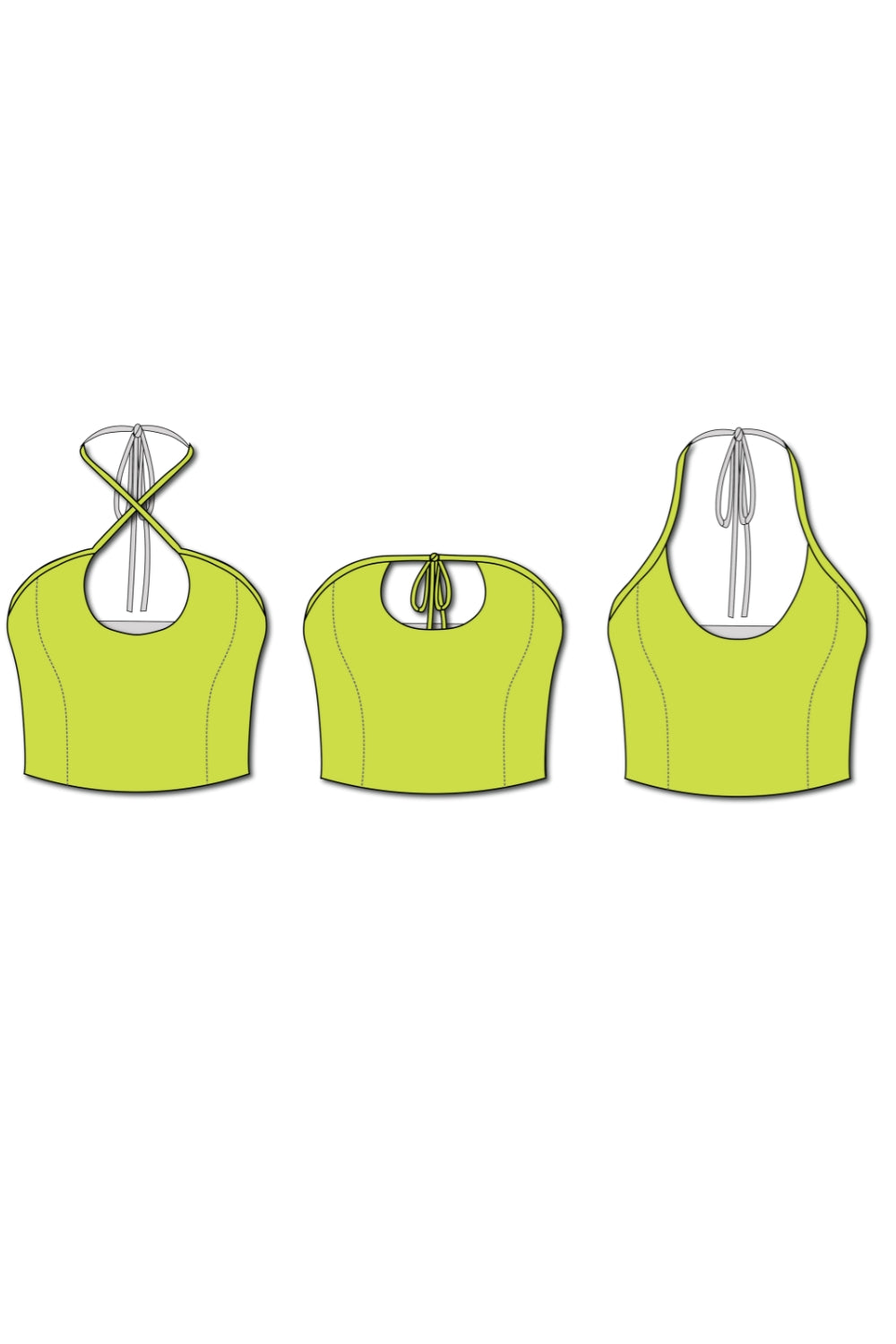 Kristi Convertible Top - Electric Green