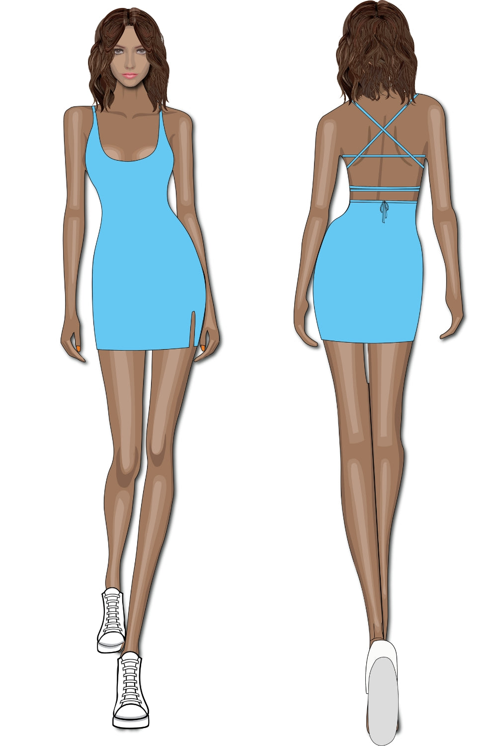 Tiburon Tennis Dress - Electric Blue