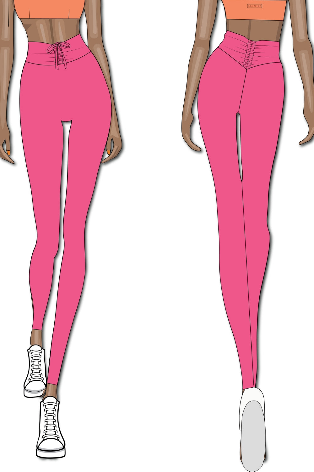 Ruched Icon Legging - Electric Pink