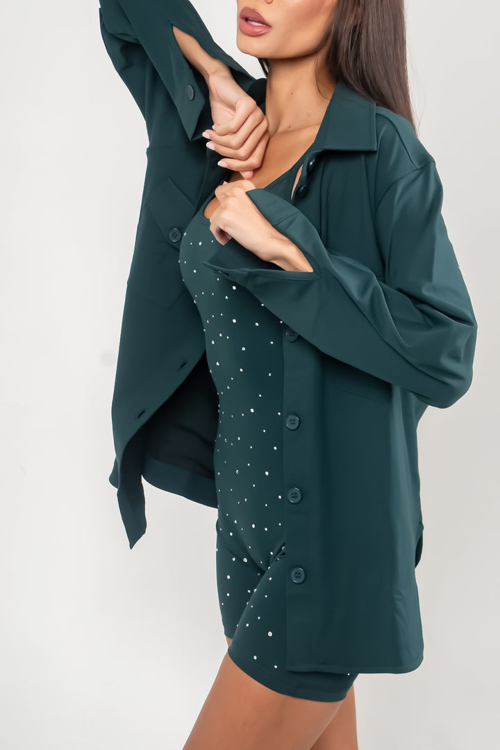 Button Down - Emerald