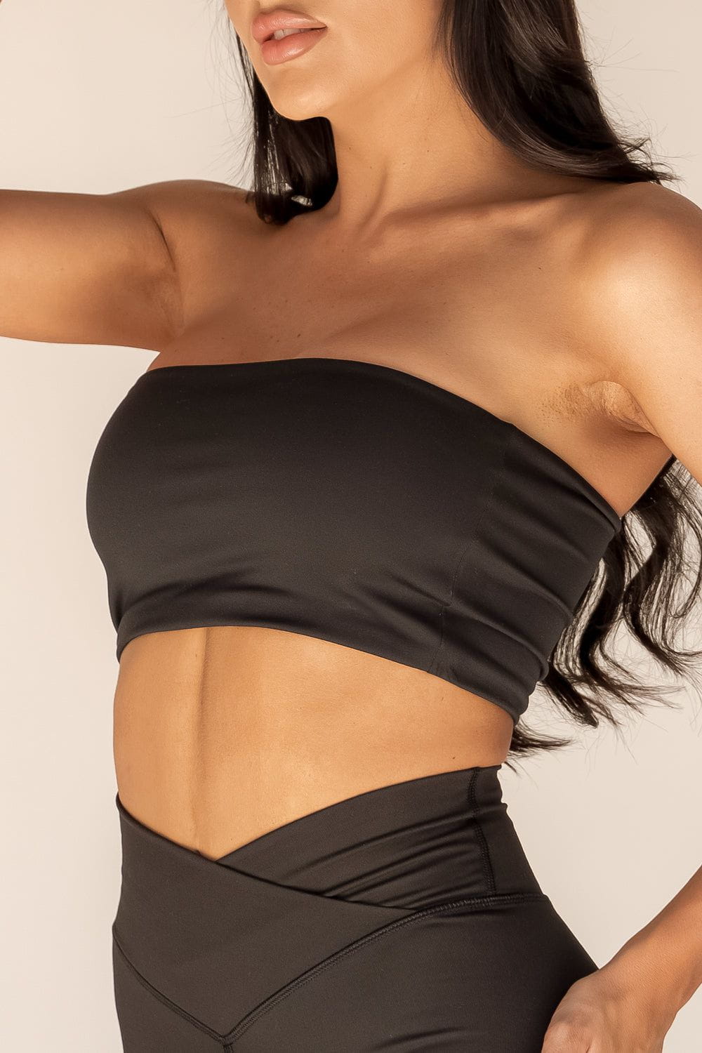 Everyday Bandeau Crop Top - Black