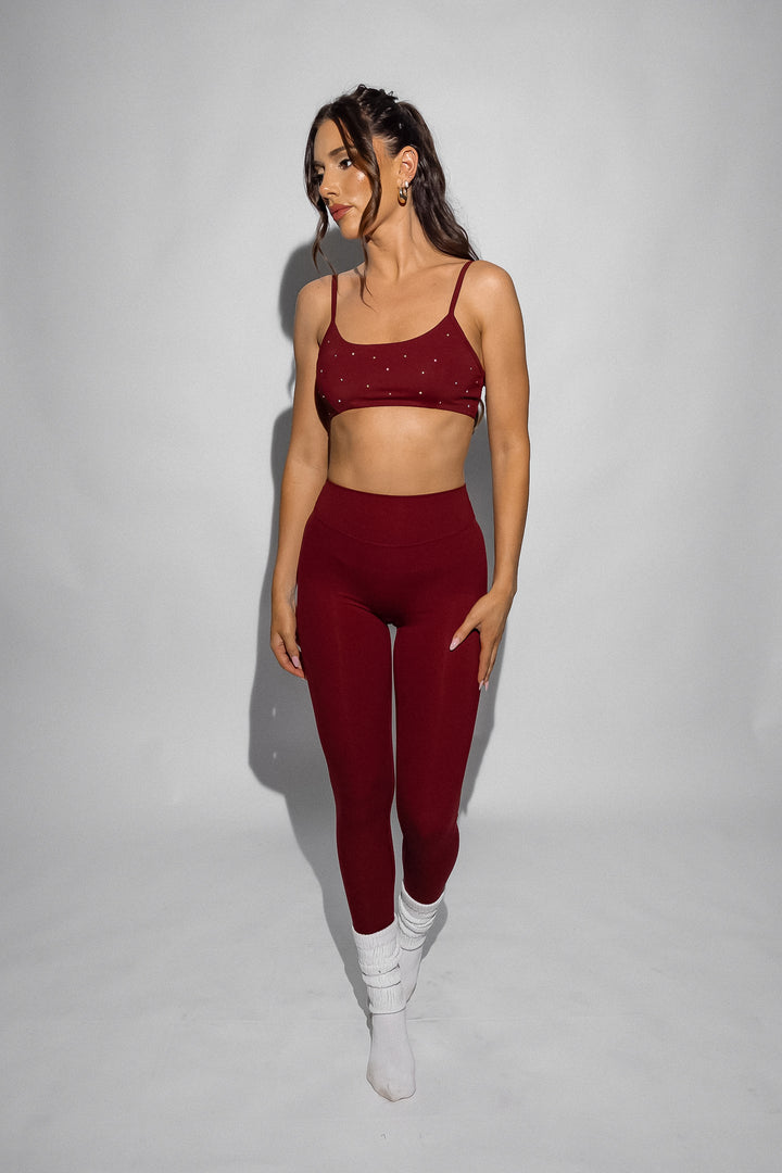 Icon Legging - Burgundy