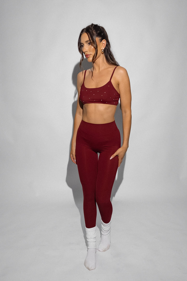 Icon Legging - Burgundy
