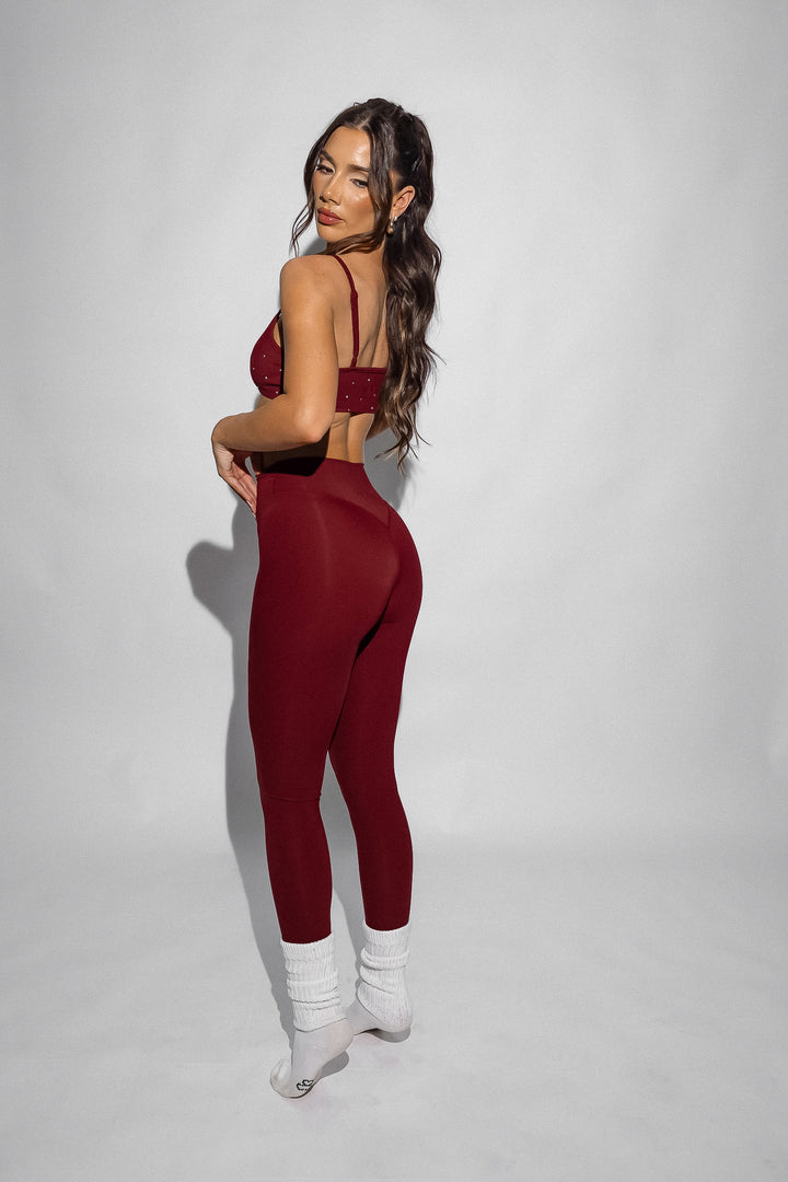 Icon Legging - Burgundy