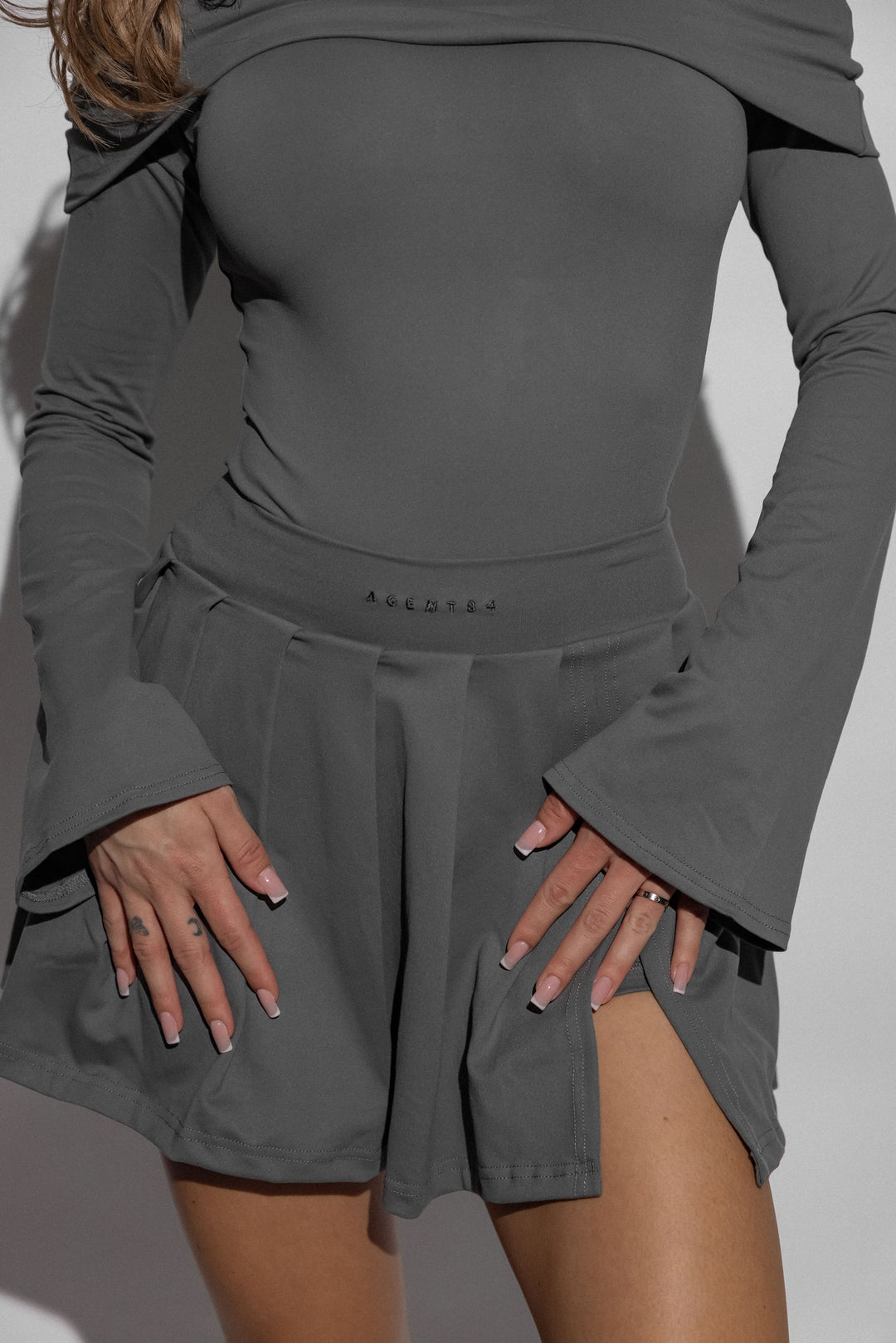Varsity Skort - Slate