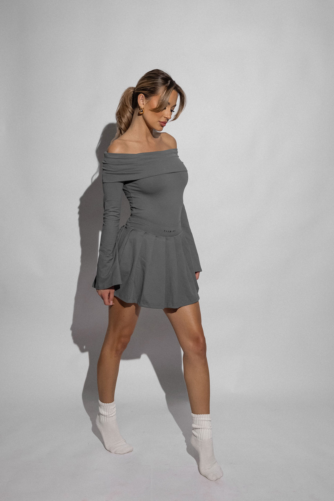 Off the Shoulder L/S - Slate