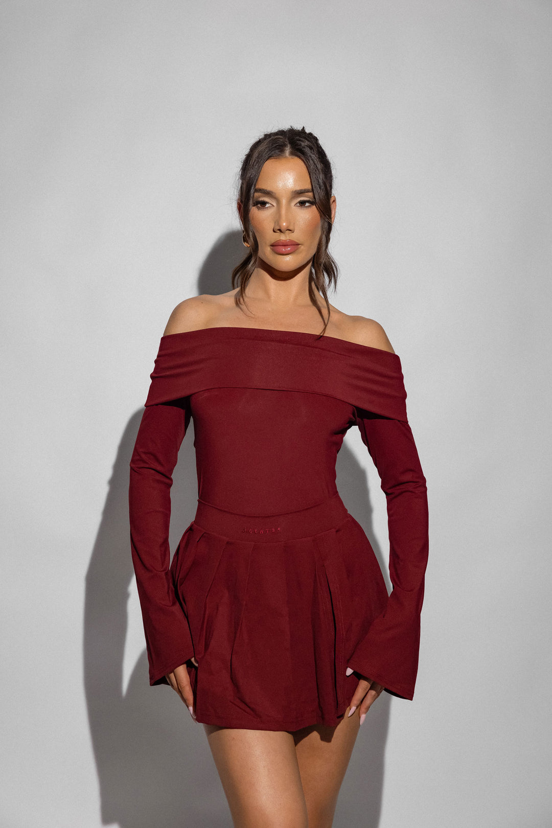 Varsity Skort - Burgundy