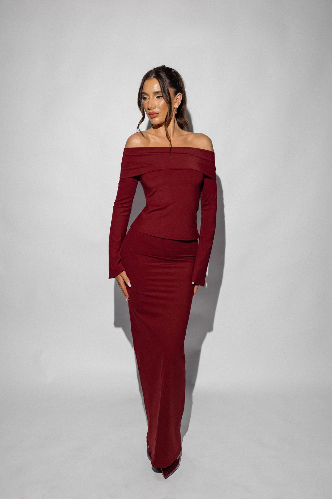 Maxi Skirt - Burgundy