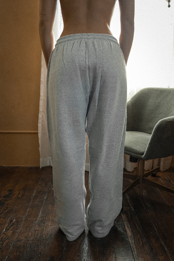 Oversized Wide Leg Sweatpant - Melange Heather Grey