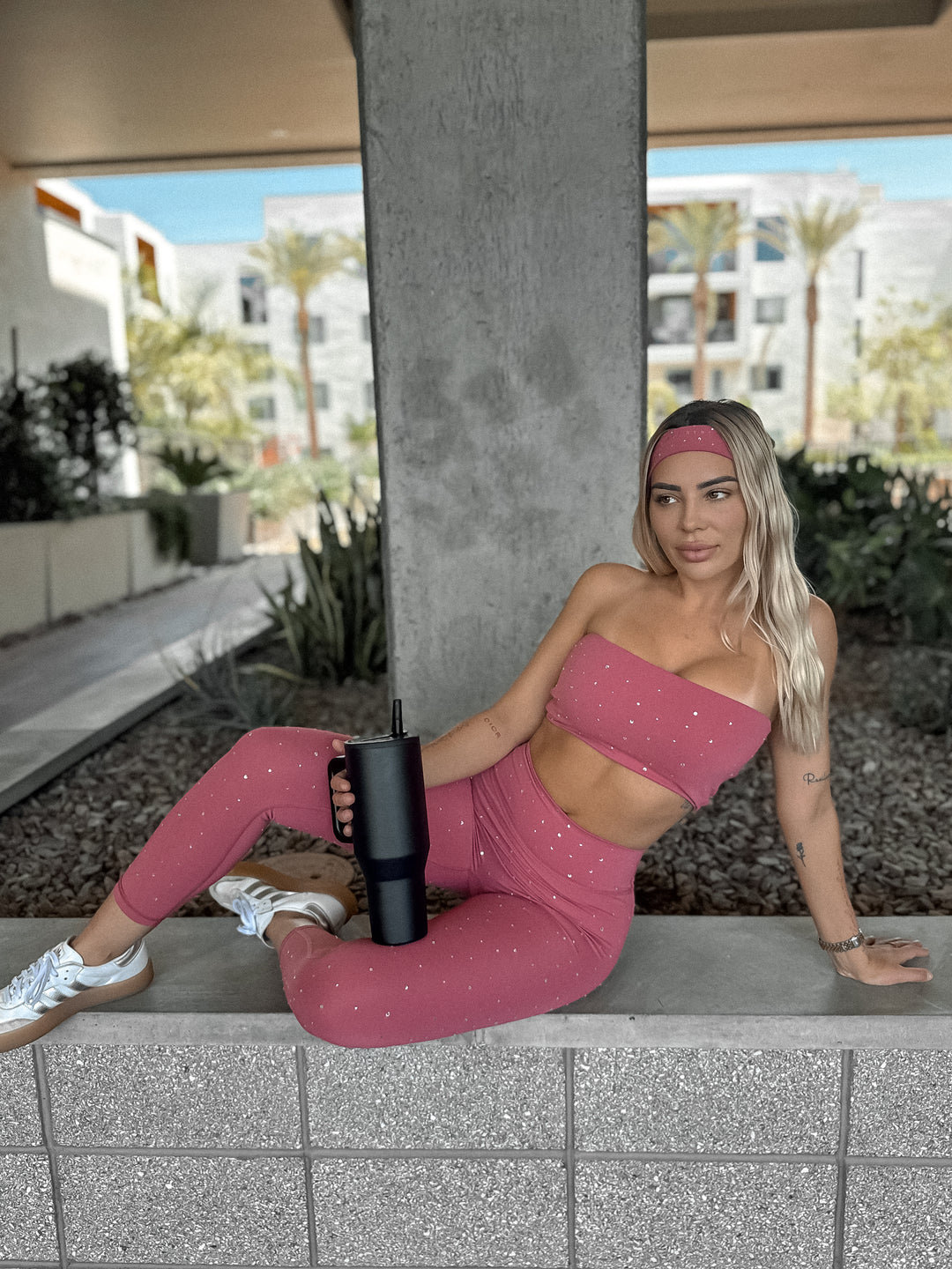 Bandeau Crop Top - Rose Gem