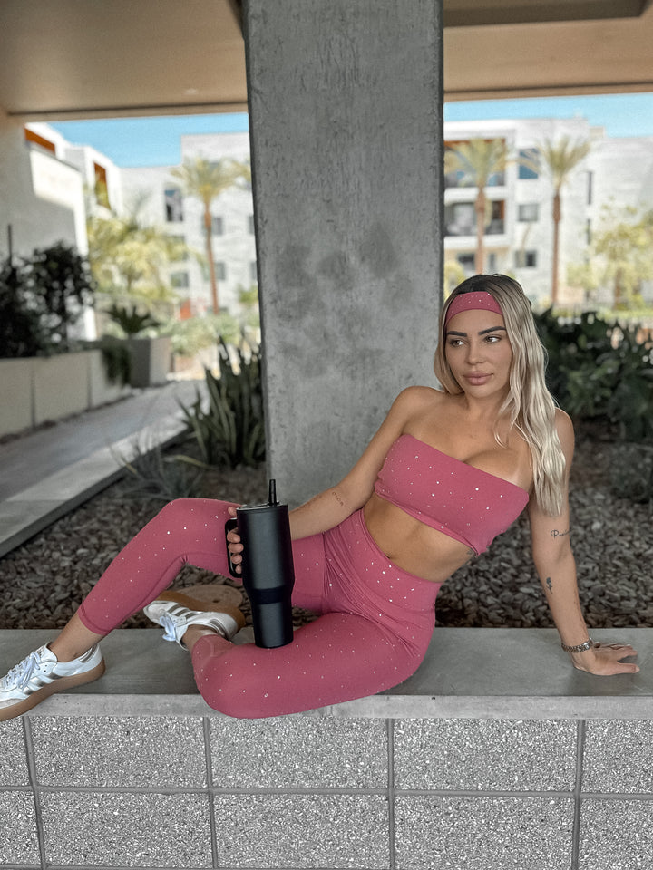 Bandeau Crop Top - Rose Gem