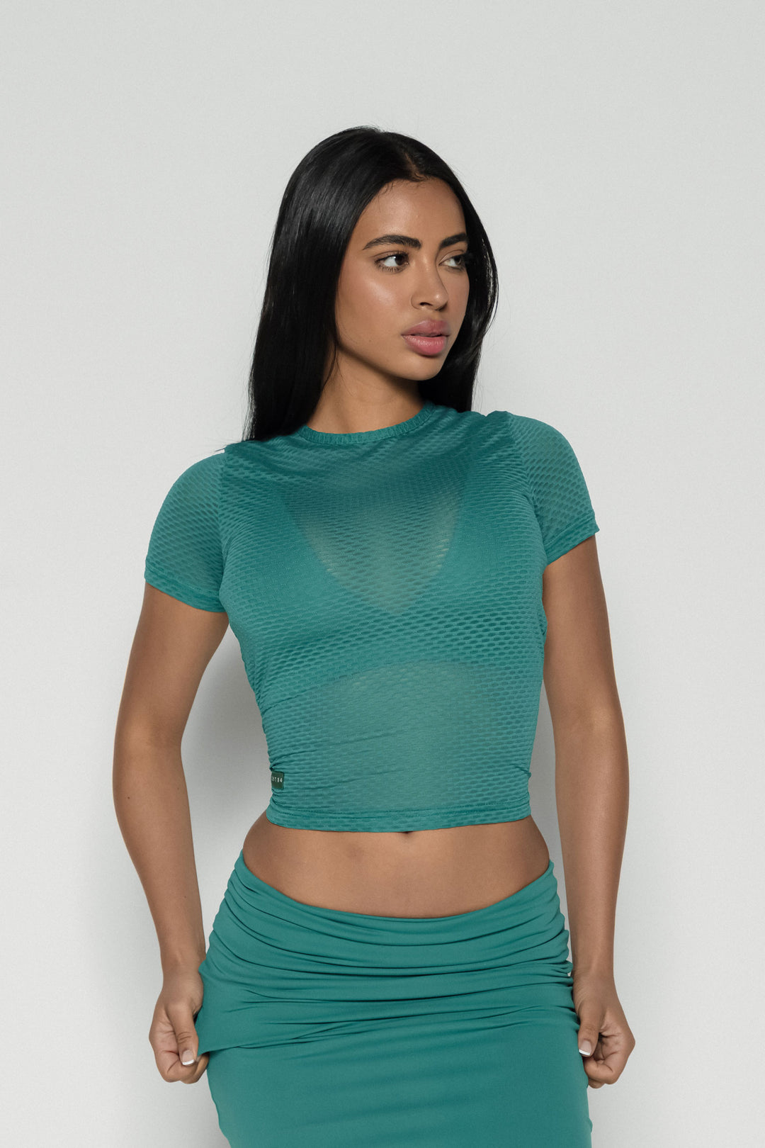 Melissa Mesh Tee - Jade