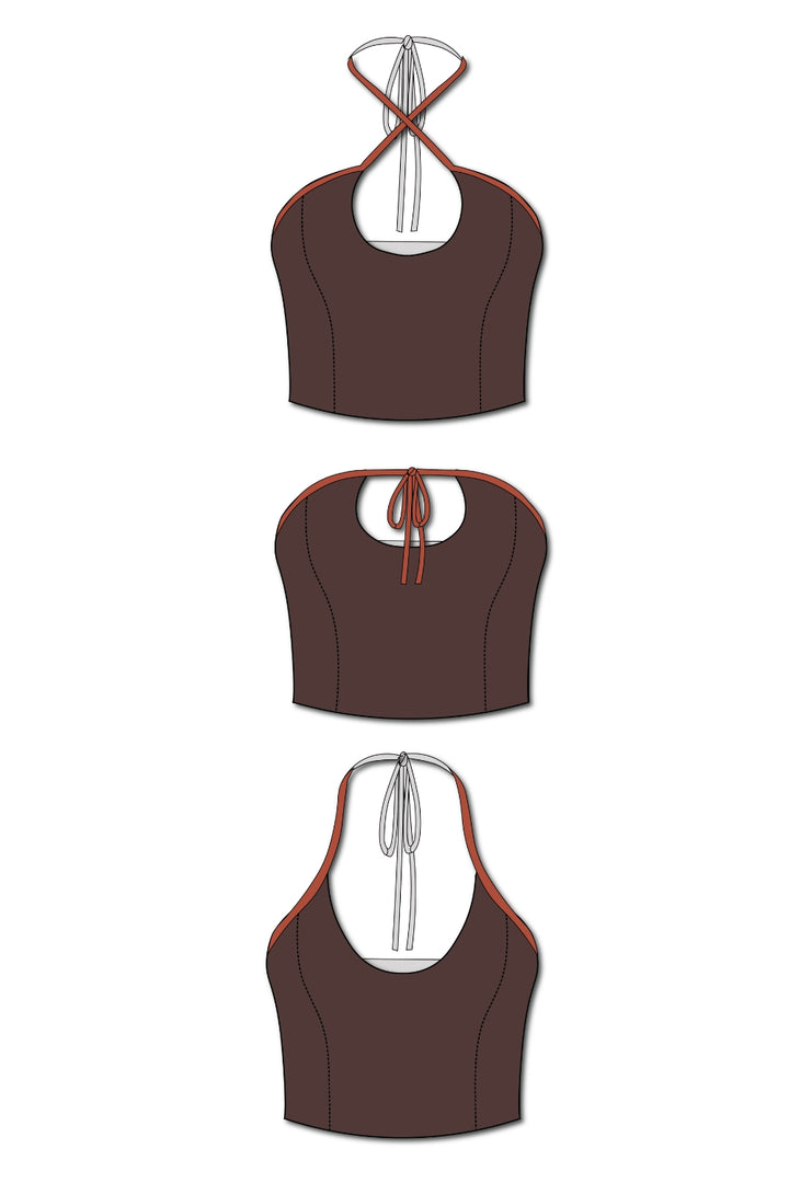 Kristi Convertible Top - Mahogany Amber