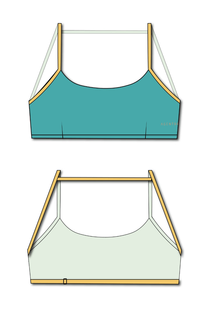 Barely There Bralette - Turquoise Sunflower