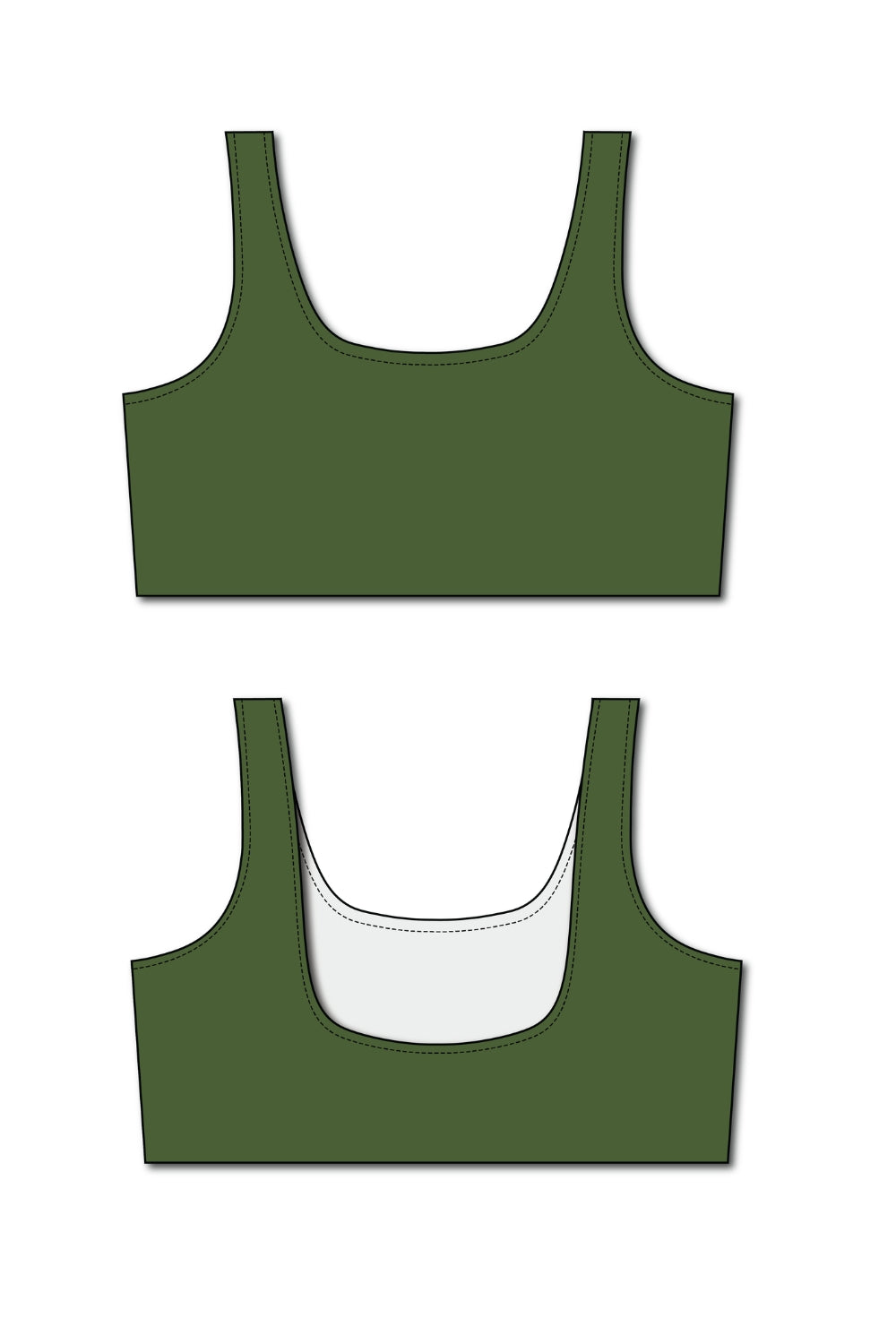 Bailey Crop Bra - Clover
