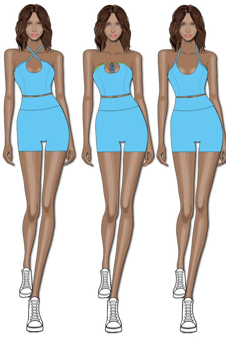 Kristi Convertible Top - Electric Blue