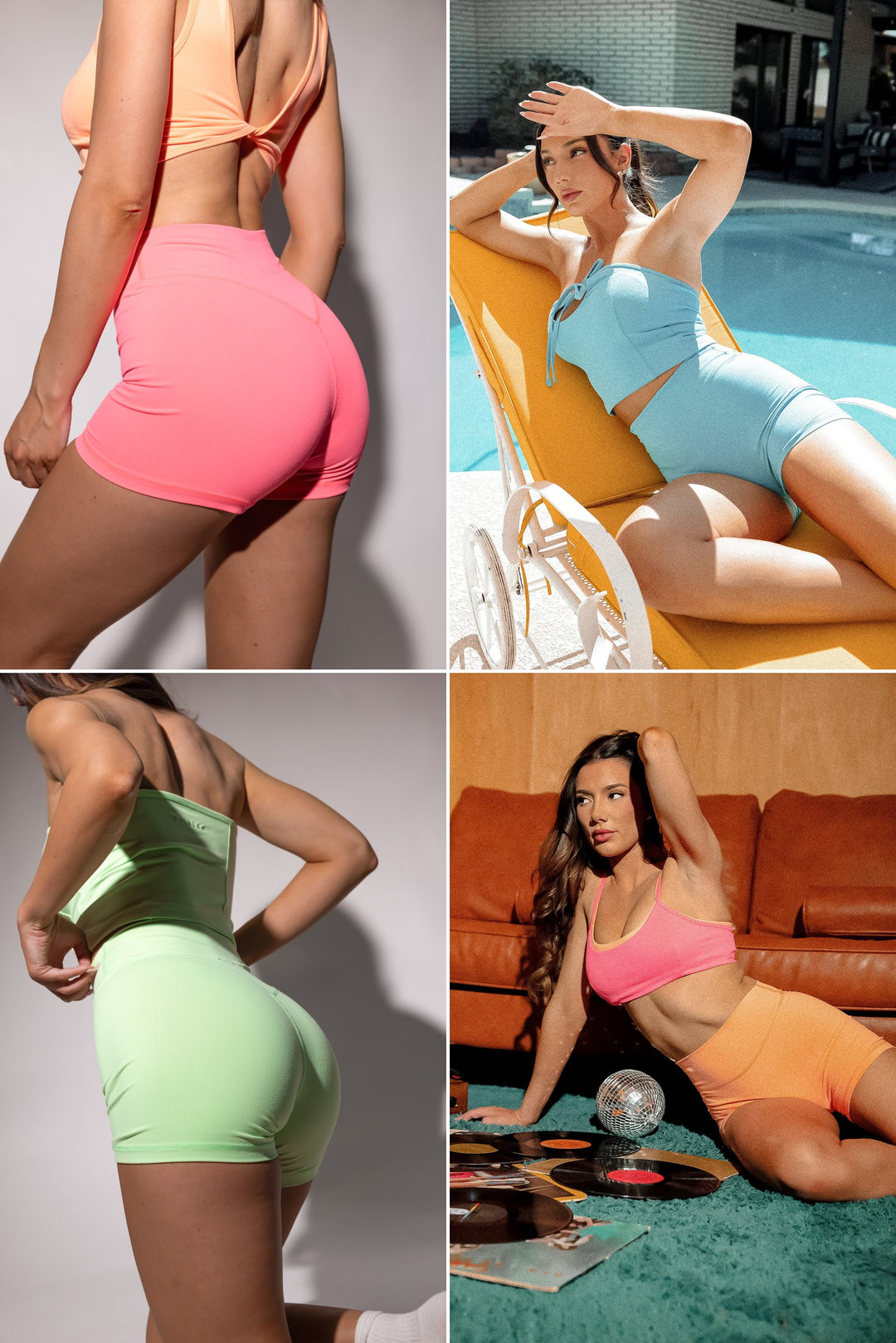 Icon Lift Short 4pc Bundle - Neons: Electric Pink, Blue, Green and Orange