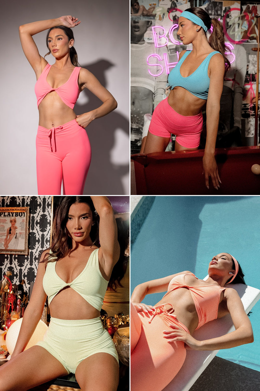 Laguna Bra 4pc Bundle - Neons: Electric Pink, Blue, Green and Orange