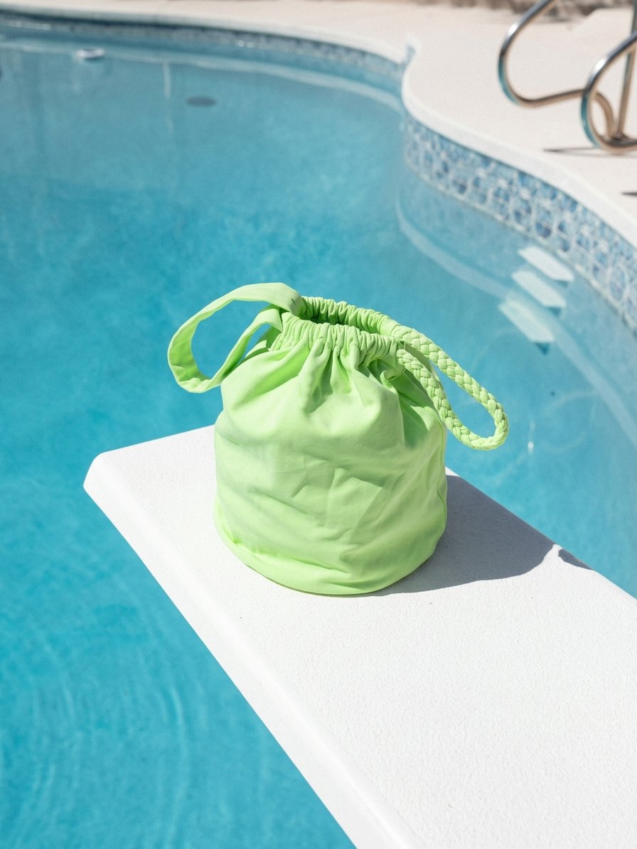 Carry All Bag (Electric Green) - neon drawstring tote bag - Agent84