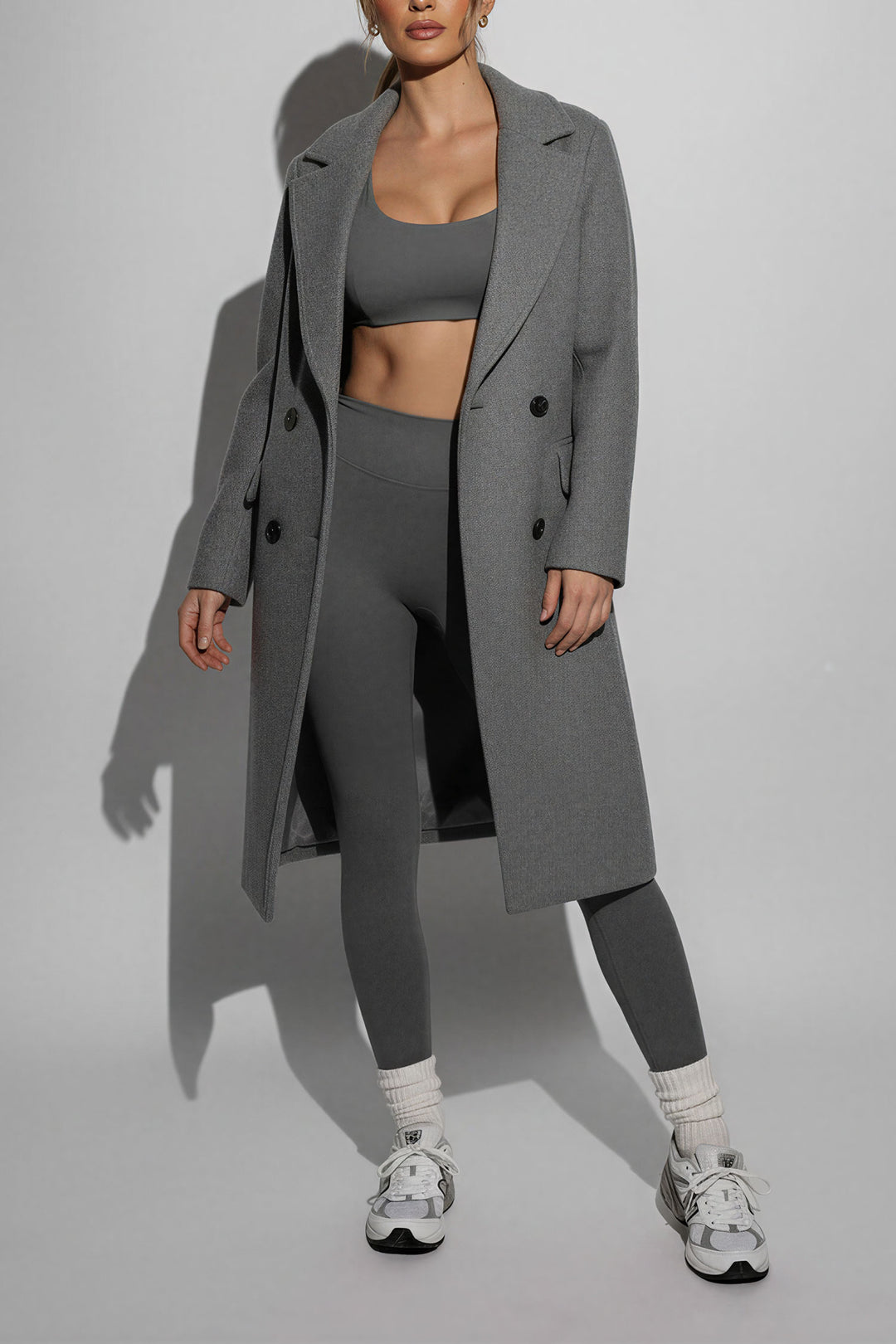 Off Duty Longline Coat - Dark Slate