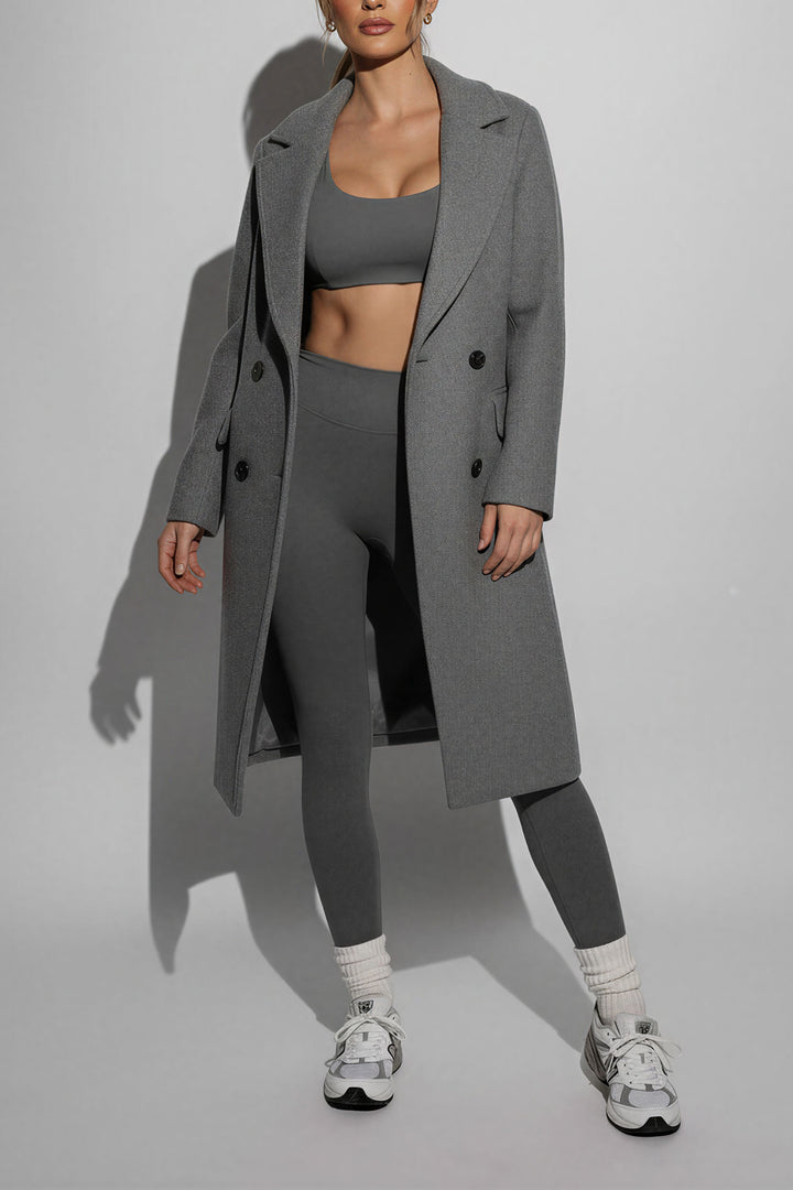 Off Duty Longline Coat - Dark Slate