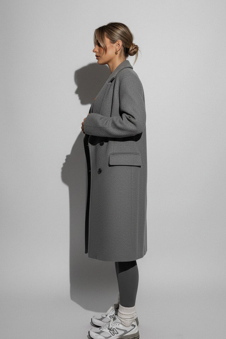 Off Duty Longline Coat - Dark Slate