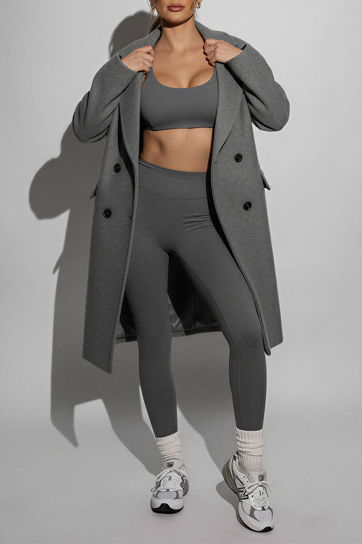 Off Duty Longline Coat - Dark Slate