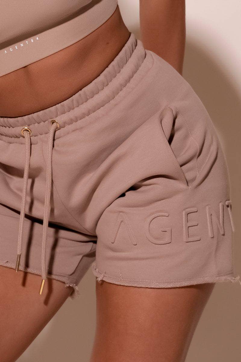 TERRY FLEECE NEWPORT BOYFRIEND SHORT - Caramel