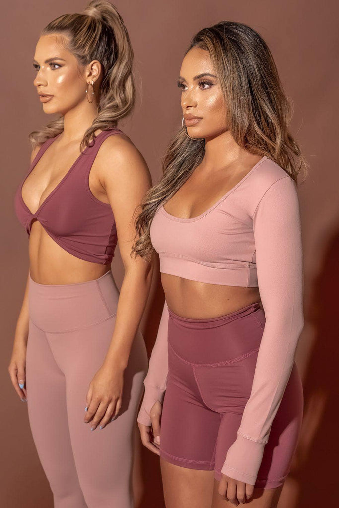 BUTTERSOFT LA L/S CROP TOP - Lip Gloss