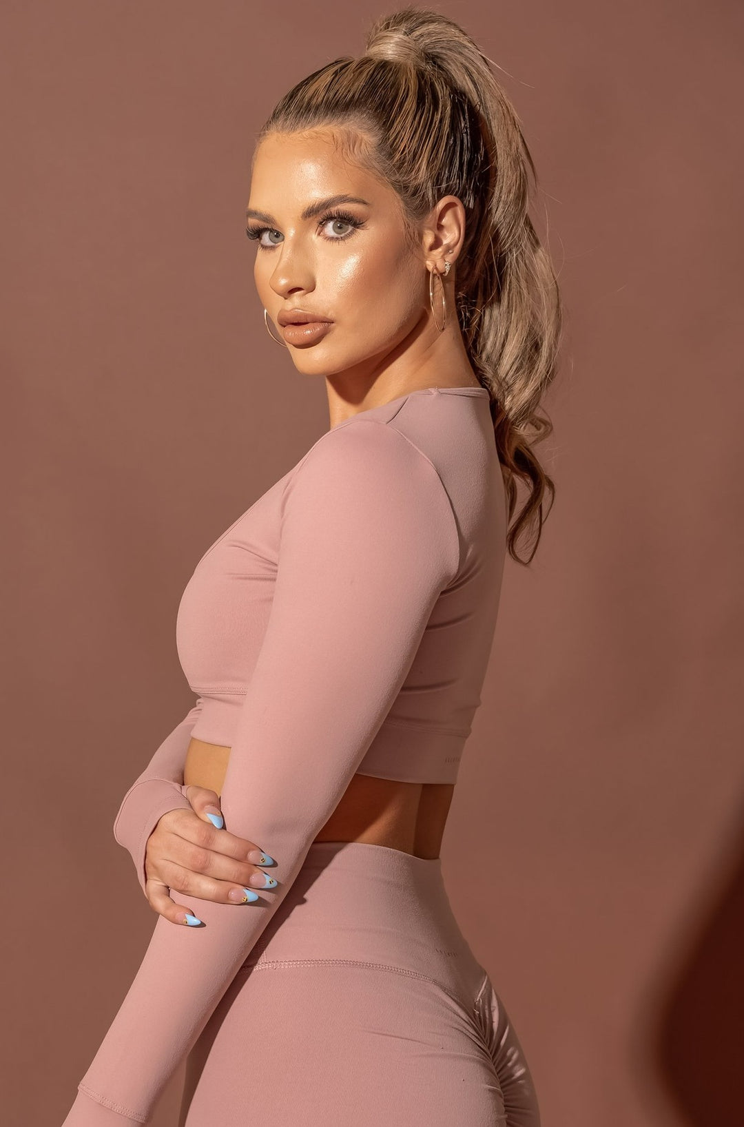 BUTTERSOFT LA L/S CROP TOP - Lip Gloss