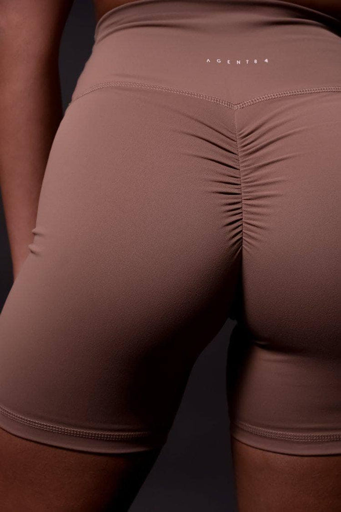 BUTTERSOFT XSMALL 5" SCRUNCH MIDI SHORT - Brownie